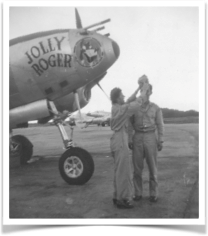 Ben and Butchie with his P-38